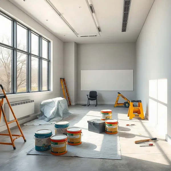 Professional Office Painting in Dubai carried out by a licensed technician