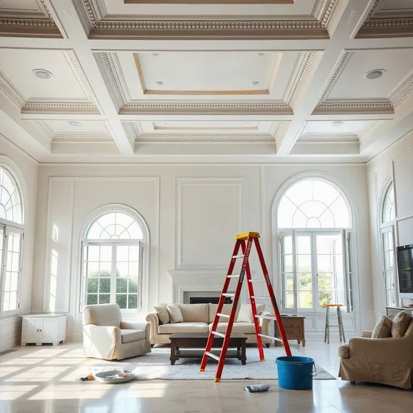 Professional Villa Ceiling Painting in Dubai carried out by a licensed technician