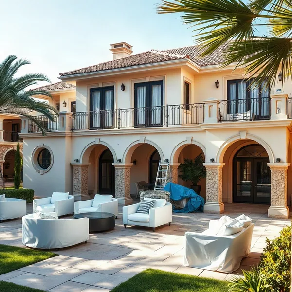 Professional Villa Repainting in Dubai carried out by a licensed technician
